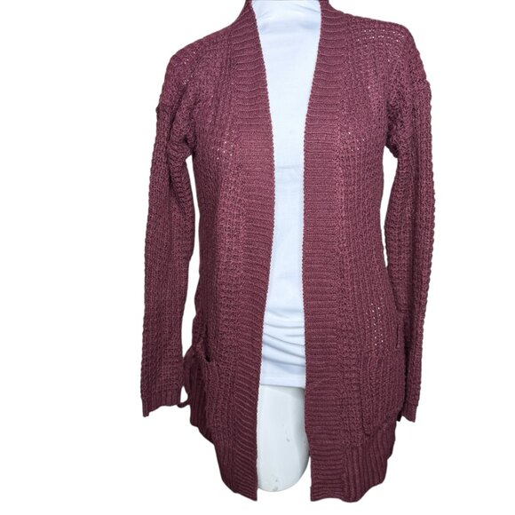 Harlow & Rose open front cardigan Medium maroon - Picture 2 of 9